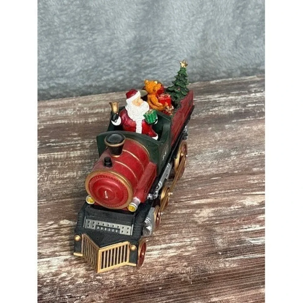 Roman Inc. Musical Christmas‎ Train Santa Teddy Bear Gifts Tree